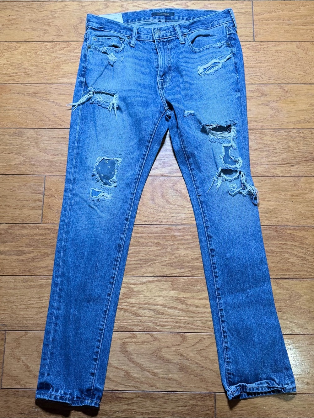 Abercrombie & Fitch Distressed Blue Skinny Jeans